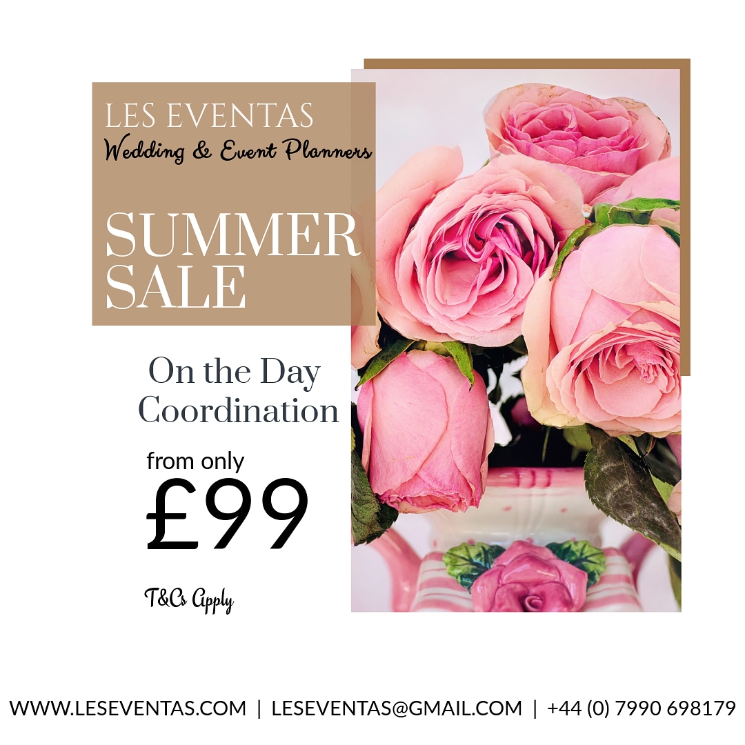 Les Eventas Summer Sale offering ‘On the Day Afro Caribbean Wedding Coordination’ service