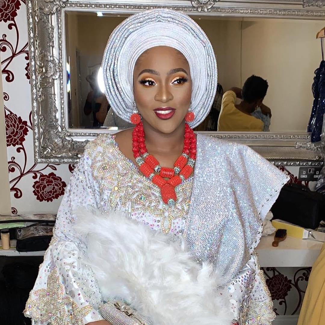 Edith Williams Bridal Makeup Artist for Nigerian Bride's Traditional Wedding in London