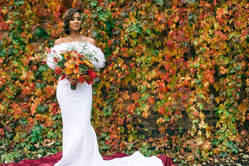 AutumnWinter 2019 Eritrean Bridal Shoot rich in Floral Design by Queen of Hearts Floral Designer London