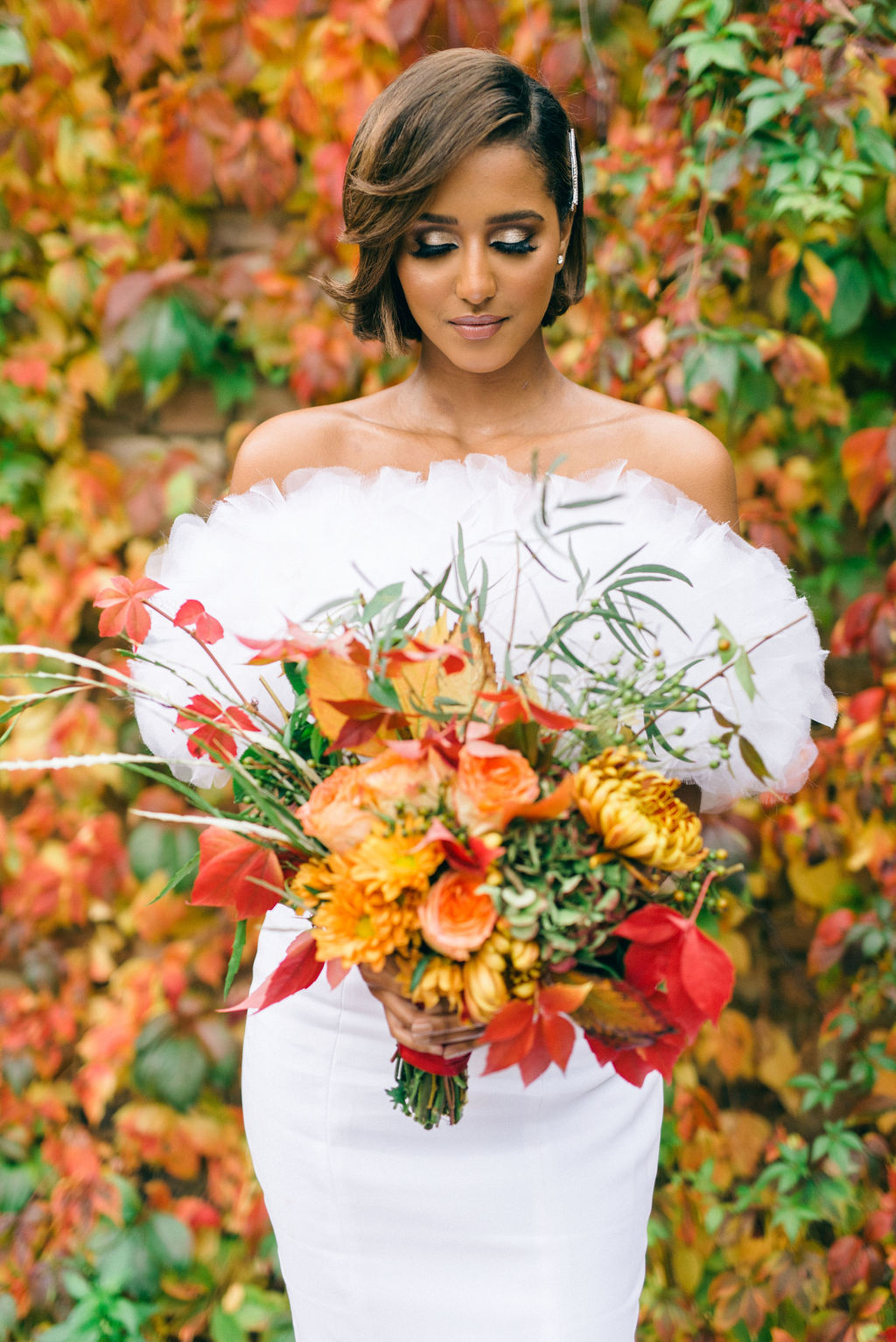 AutumnWinter 2019 Eritrean Bridal Shoot rich in Floral Design by Queen of Hearts Floral Designer London